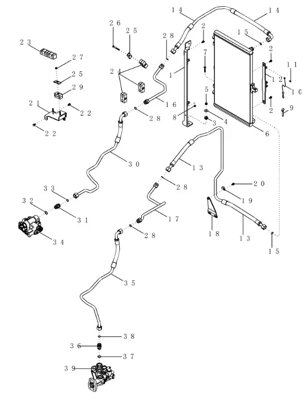 444423A2 - Шланг гидравл. радиат. масл. TG285