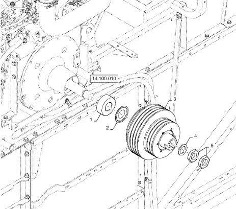 87384421 - Шкив основной с ДВС NEF Cursor 7 ТС5